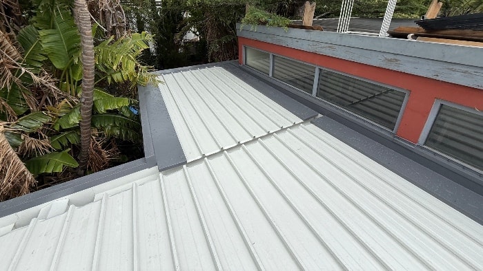 Corrugated metal roof installation on Melbourne residential property