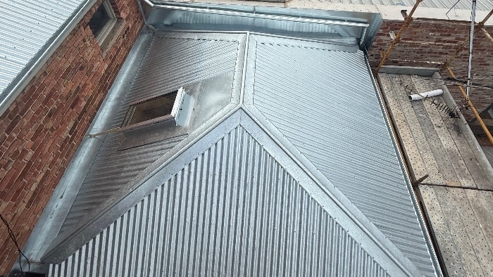 Heritage corrugated iron rooftops across inner Melbourne